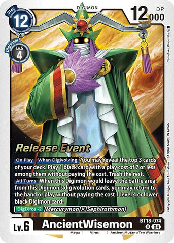 AncientWisemon [BT18-074] [Release Special Booster Ver.2.0 Pre-Release Cards]