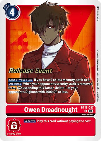 Owen Dreadnought [BT18-087] [Release Special Booster Ver.2.0 Pre-Release Cards]