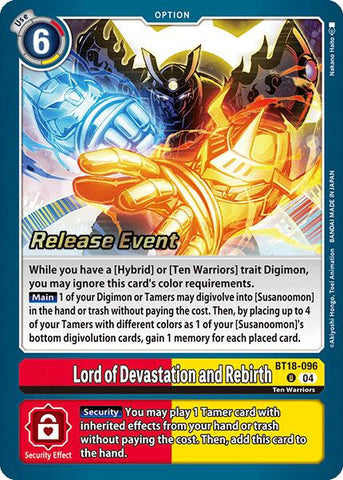 Lord of Devastation and Rebirth [BT18-096] [Release Special Booster Ver.2.0 Pre-Release Cards]