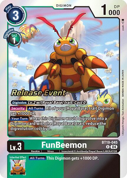 FunBeemon [BT19-045] [Release Special Booster Ver.2.0 Pre-Release Cards]