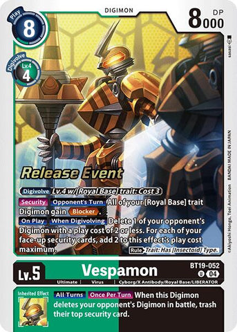 Vespamon [BT19-052] [Release Special Booster Ver.2.0 Pre-Release Cards]