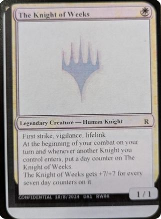 The Knight of Weeks [Unknown Event]