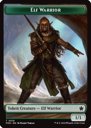 Elf Warrior // Rat (0030) Double-Sided Token [Foundations Tokens]