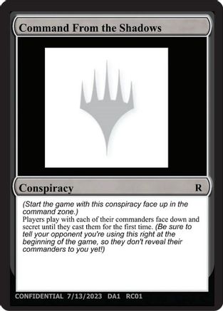 Command From the Shadows [Unknown Event]