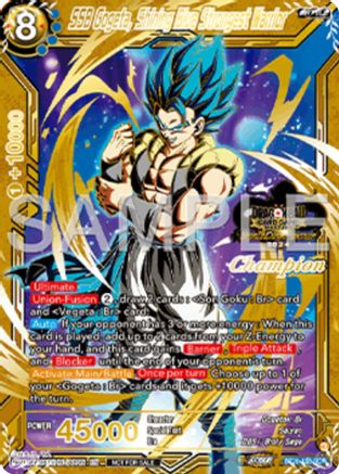 SSB Gogeta, Shining Blue Strongest Warrior (Champion) (BT26-138) [Tournament Promotion Cards]