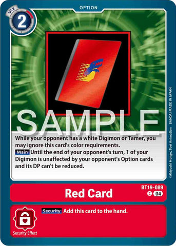 Red Card [BT19-089] [Release Special Booster Ver.2.0]