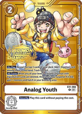 Analog Youth [EX1-066] (Championship 2024 Tamers Pack) [Classic Collection]