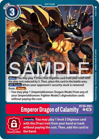 Emperor Dragon of Calamity [BT20-094] [Release Special Booster Ver.2.0]