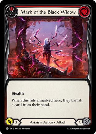 Mark of the Black Widow (Red) [HNT032] (The Hunted)  Rainbow Foil