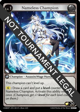 Nameless Champion (Assassin/Mage) (001) [Mortal Ambition Draft Pack]