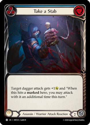 Take a Stab (Blue) [HNT213] (The Hunted)  Rainbow Foil