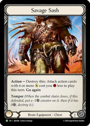 Savage Sash [JDG040] (Promo)  Cold Foil