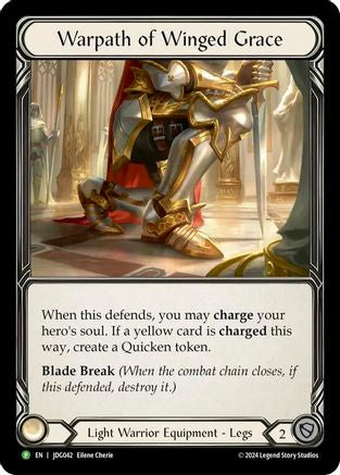 Warpath of Winged Grace [JDG042] (Promo)  Cold Foil