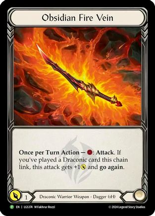 Obsidian Fire Vein [LGS374] (Promo)  Rainbow Foil
