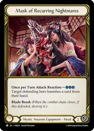 Mask of Recurring Nightmares (Golden) [FAB225] (Promo)  Cold Foil