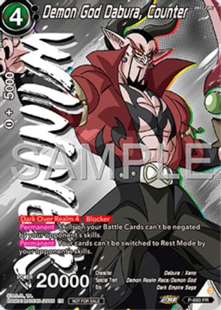 Demon God Dabura, Counter (Zenkai Series Tournament Pack Vol.11) (Winner) (P-680) [Tournament Promotion Cards]