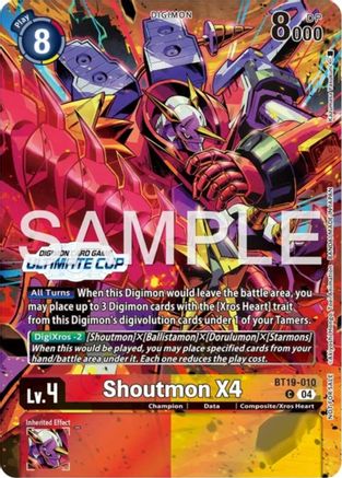 Shoutmon X4 [BT19-010] (Ultimate Cup 25-26 Season 1) [Release Special Booster Ver.2.5 Promos]