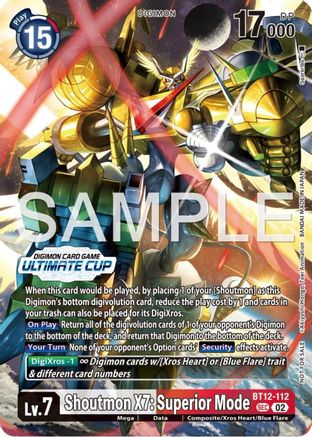 Shoutmon X7: Superior Mode [BT12-112] (Ultimate Cup 25-26 Season 1) [Across Time Promos]