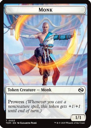 Monk // Treasure Double-Sided Token [Tarkir: Dragonstorm Commander Tokens]