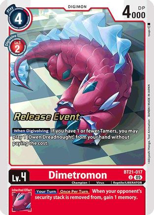 Dimetromon [BT21-017] [World Convergence Release Event Cards]