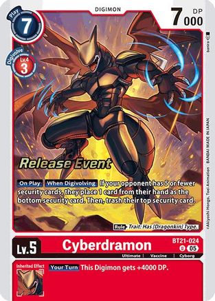 Cyberdramon [BT21-024] [World Convergence Release Event Cards]