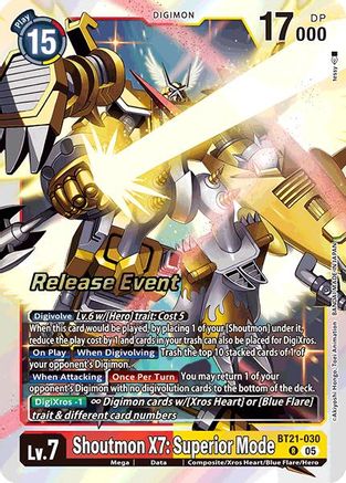 Shoutmon X7: Superior Mode [BT21-030] [World Convergence Release Event Cards]