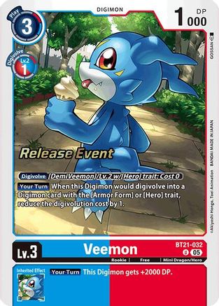 Veemon [BT21-032] [World Convergence Release Event Cards]