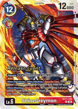 ShineGreymon [BT21-045] [World Convergence Release Event Cards]