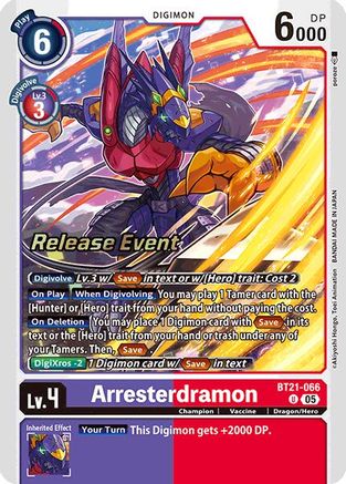 Arresterdramon [BT21-066] [World Convergence Release Event Cards]