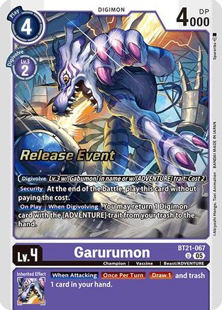 Garurumon [BT21-067] [World Convergence Release Event Cards]