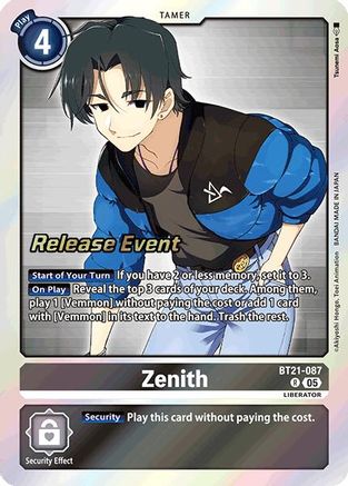 Zenith [BT21-087] [World Convergence Release Event Cards]