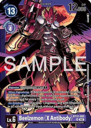 Beelzemon [BT12-085] (X Antibody) (Limited Card Pack -Billion Bullet-) [Limited Card Pack -Billion Bullet-]