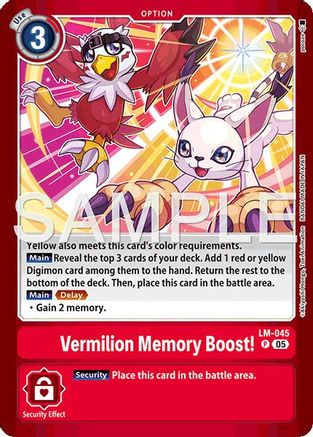 Vermillion Memory Boost! [LM-045] (Limited Card Pack -Billion Bullet-) [Limited Card Pack -Billion Bullet-]