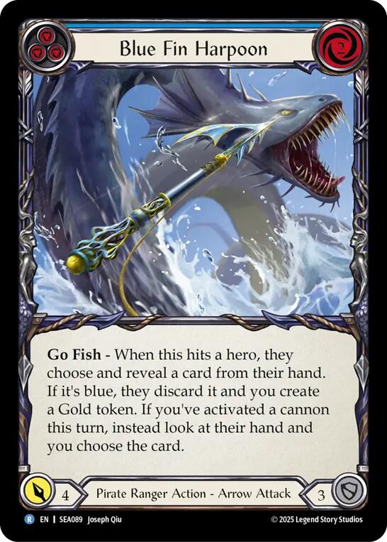 Blue Fin Harpoon [SEA089] (High Seas)  Rainbow Foil