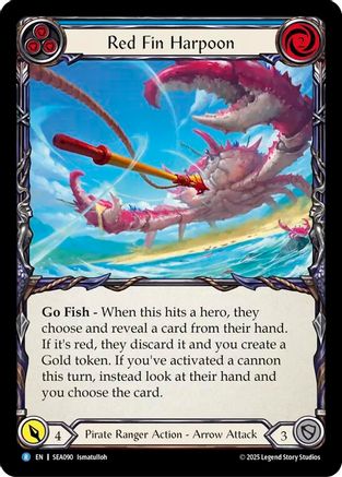 Red Fin Harpoon [SEA090] (High Seas)  Rainbow Foil