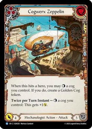 Cogwerx Zeppelin (Blue) [SEA020] (High Seas)  Rainbow Foil