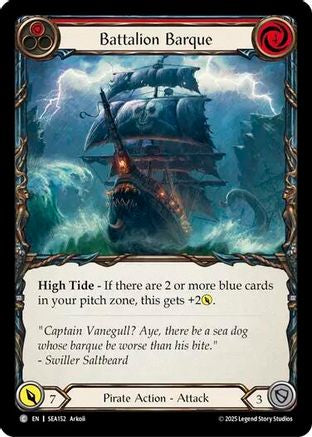Battalion Barque (Red) [SEA152] (High Seas)  Rainbow Foil