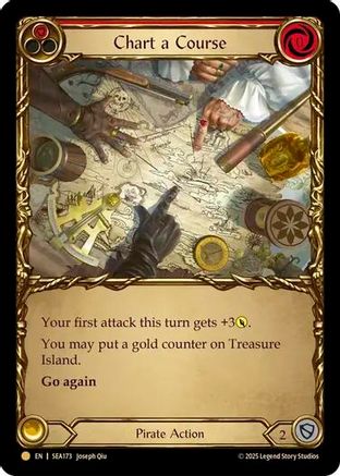 Chart a Course (Red) (Treasure) [SEA173] (High Seas)  Cold Foil