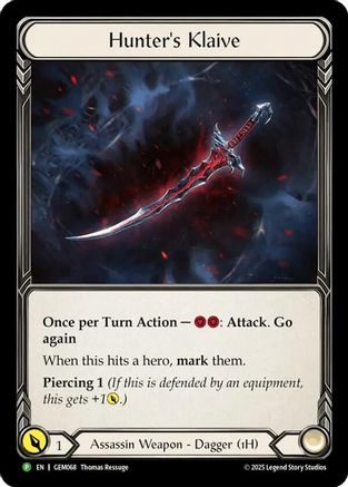 Hunter's Klaive [GEM068] (GEM Pack 2)  Cold Foil