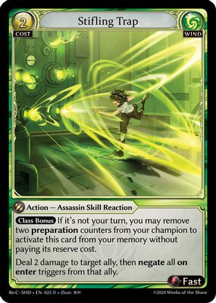 Stifling Trap (025) [Tristan Re:Collection, Shadowdancer Lite]