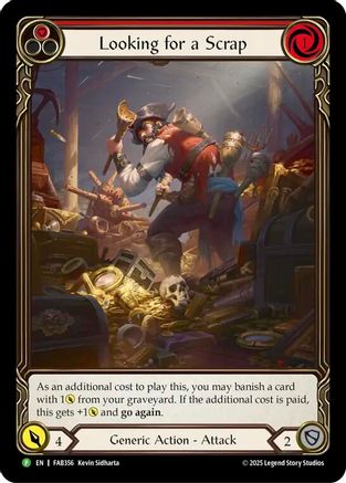 Looking for a Scrap (Red) [FAB356] (Promo)  Rainbow Foil