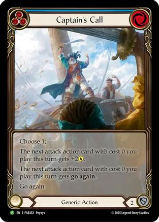 Captain's Call (Blue) [FAB352] (Promo)  Rainbow Foil