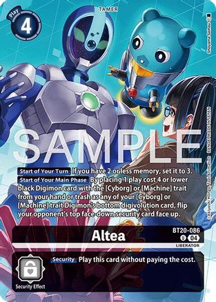 Altea [BT20-086] (Digimon Liberator Debuggers Set) [Release Special Booster Ver.2.5 Promos]