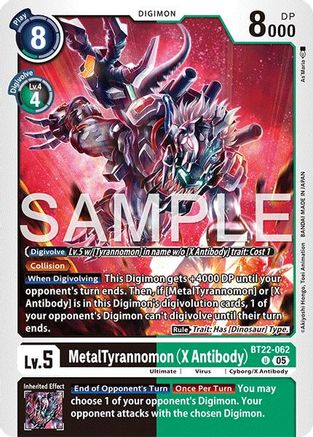 MetalTyrannomon [BT22-062] (X Antibody) [Cyber Eden]