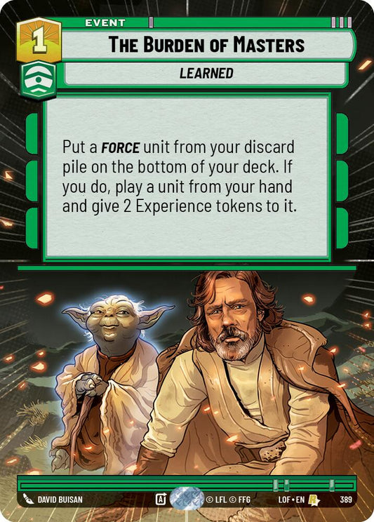 The Burden of Masters (389) (Hyperspace) (389) [Legends of the Force]