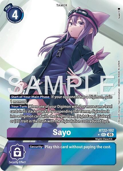 Sayo [BT22-102] (Alternate Art) [Cyber Eden]