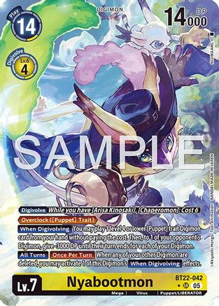 Nyabootmon [BT22-042] (Alternate Art) [Cyber Eden]