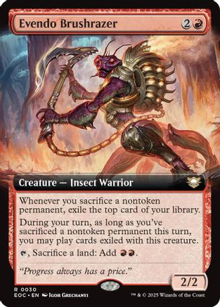 Evendo Brushrazer (Extended Art) [Edge of Eternities Commander]