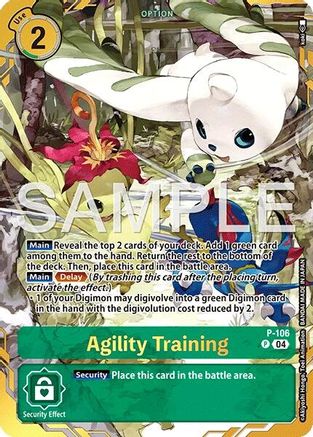 Agility Training [P-106] (Premium Card Collection -Digimon Training Set-) [Digimon Demo Deck Exclusive Cards]