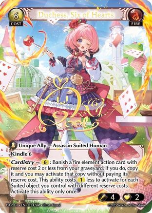 Duchess, Six of Hearts (CSR) (113) - Distorted Reflections Foil